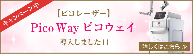 ピコレーザー(Pico Wayピコウェイ)導入しました!!キャンペーン中!!詳しくはこちら